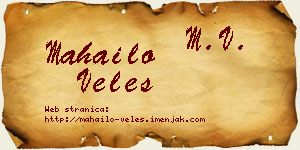 Mahailo Veles vizit kartica